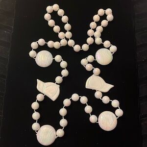 Iridescent Baseball Cap & Baseball Charm Necklace